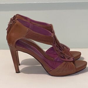 COLE HAAN Air Woven Heel Women’s size 8 1/2 70s inspired Brown